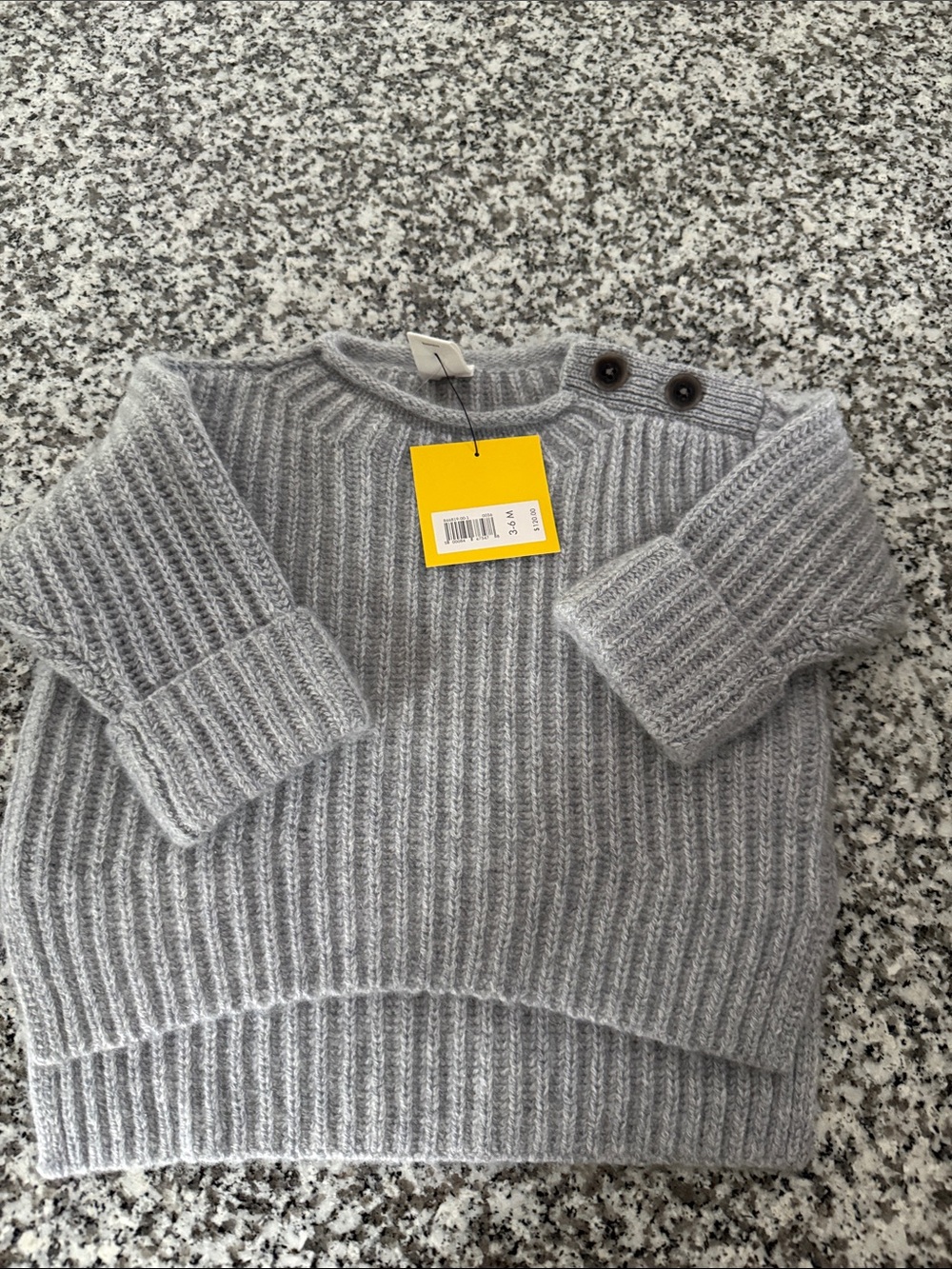 Banana Republic Light Gray Ribbed Knit Sweater - Kids retail 120.00